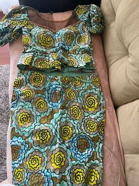 New African print dress. Size M-L